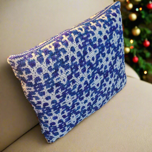 Snowy Christmas Throw Pillow, 18" x 18"